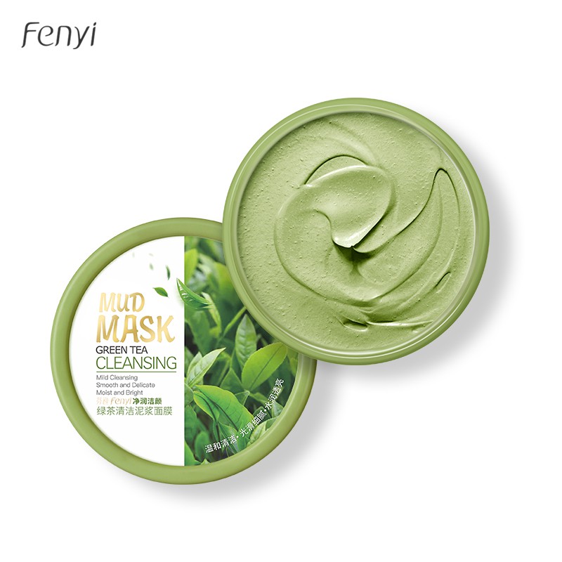 Fenyi Green Tea Mud Mask Face Cleansing Clay Mask Reduce Acne Pores ...