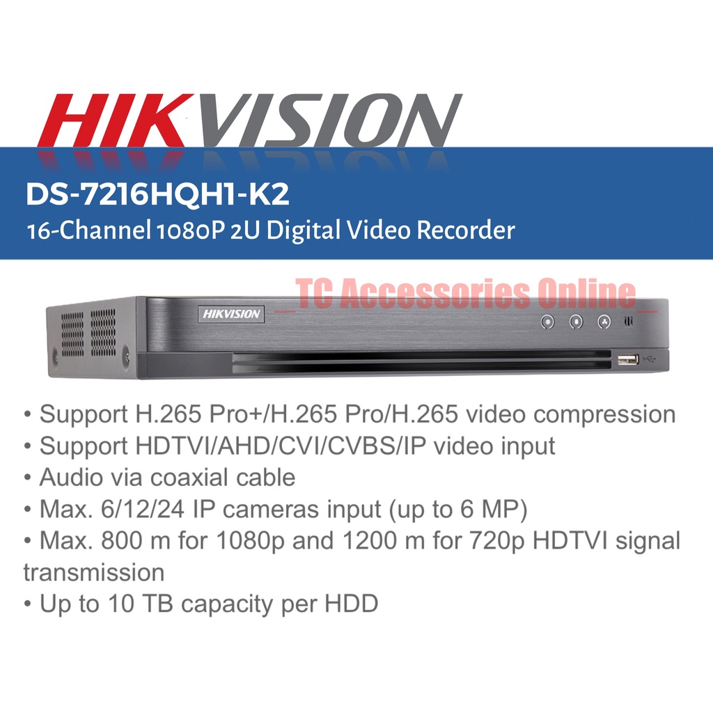 Hikvision 16 Channel 2mp Hik Cctv Full Hd 1080p 2 0mp Dvr Camera Package P2p View On Handphone Support Night Vision Shopee Malaysia