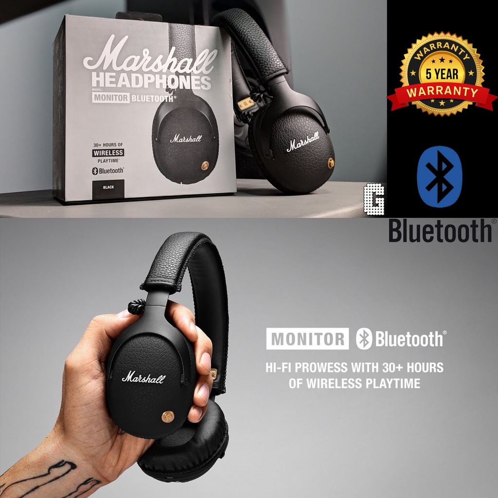Marshall Monitor Bluetooth headset Overear headset Wireless headset
