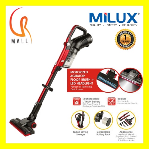 Milux MVC864B Cordless Handheld Vacuum Cleaner Shopee Malaysia