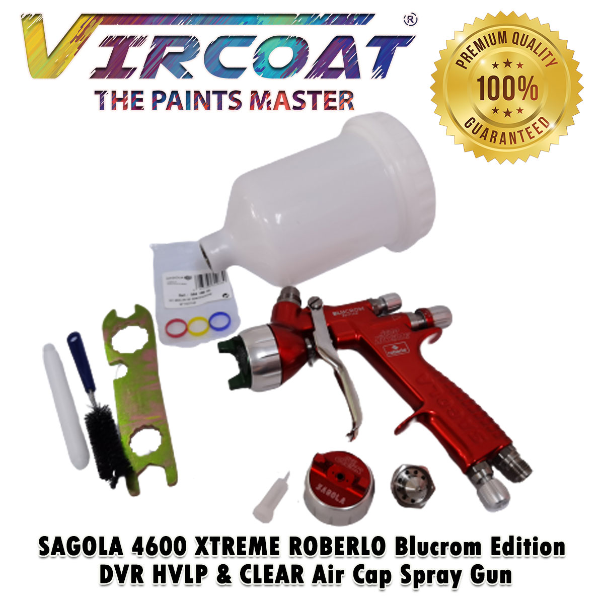 Sagola 4600 Xtreme Roberlo Blucrom Edition Dvr Hvlp Clear Air Cap Spray Gun Shopee Malaysia