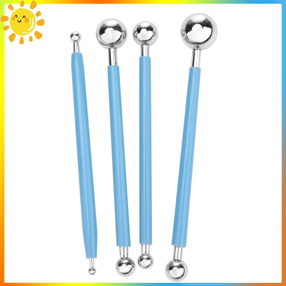 4pcs/set Essential DIY Stainless Steel Baking Cake Tools 8 Head Pen Fondant