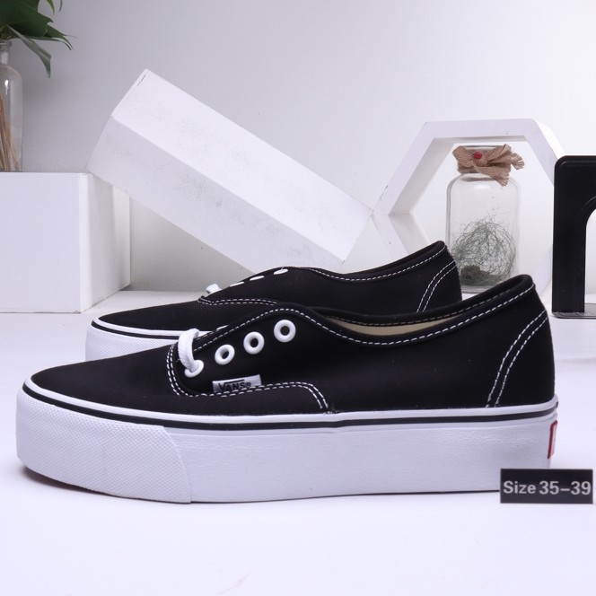 black thick sole vans