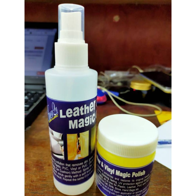 150ml Cecair Pencuci 120ml Krim Pengilat Barangan Kulit Vinyl Pvc Kusyen Kereta Dashboard Armrest Handbag Kasut Shopee Malaysia
