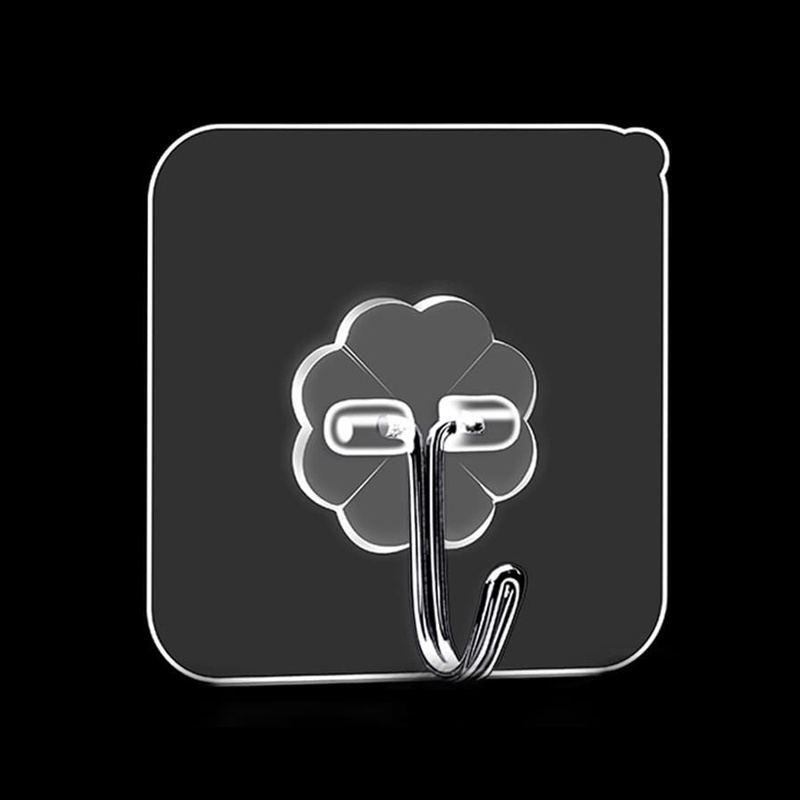 Utensil Bakeware (1 pcs) Magic Hook Transparent Wall Kitchen Without Nails Strong Sticky Sucker Heavy Hanging Adhesiv...