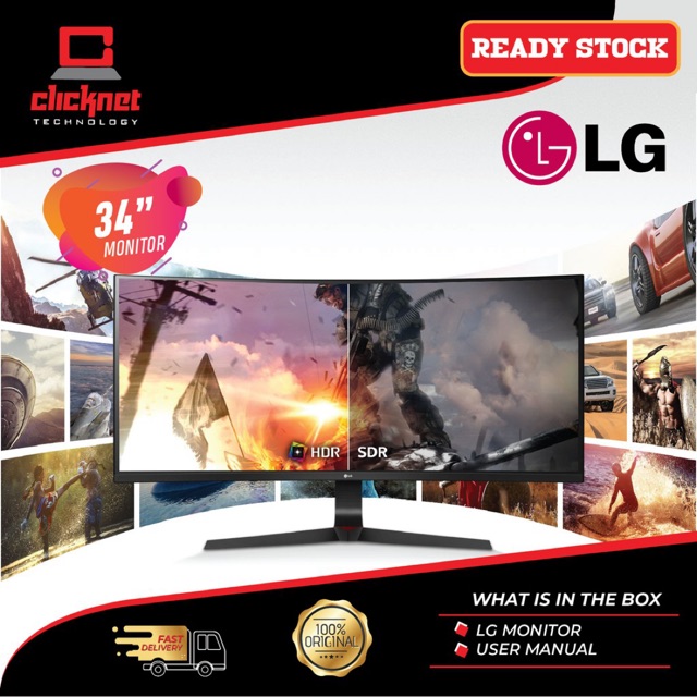 Lg 34-inch Monitor Ultragear 34gl750 Black Ultra-wide Gaming Curved 