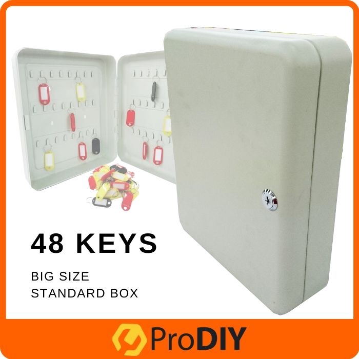 Lockable Security Metal Key Cabinet / Storage Box ( 48 Key Slots )