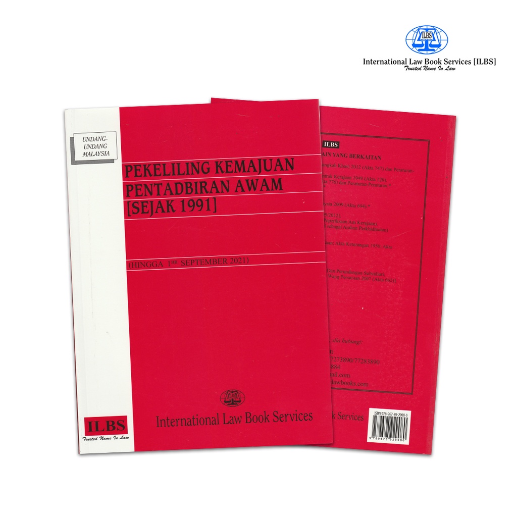 ILBS | Law Book | Pekeliling Kemajuan Pentadbiran Awam (Sejak 1991 ...