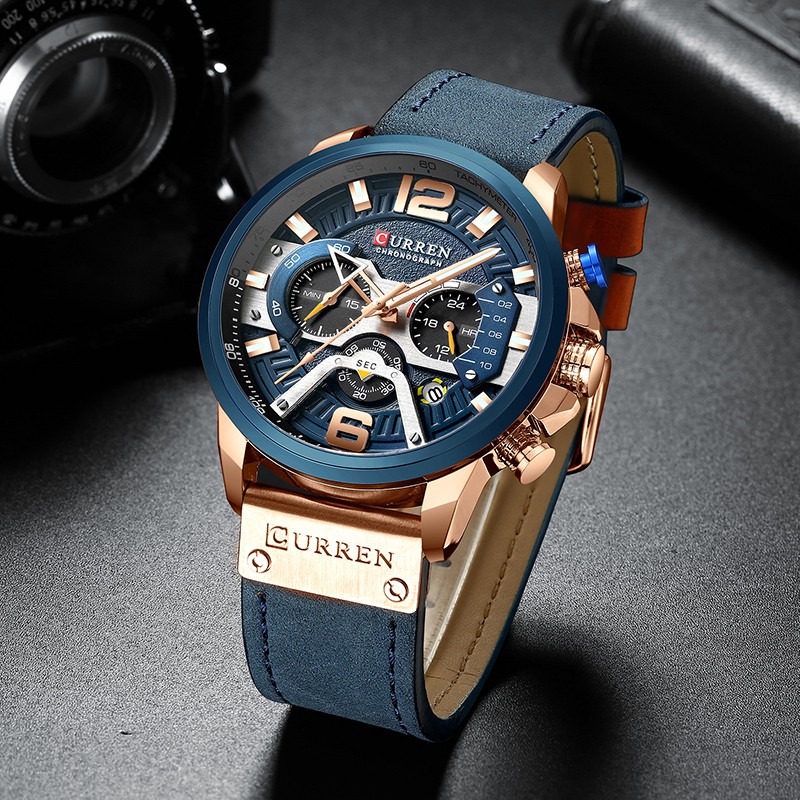 leather sports watch