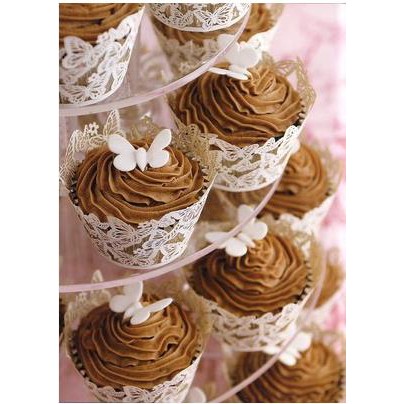 Butterfly Glossy Cupcake Wrapper Chocolate Decorations Banquet