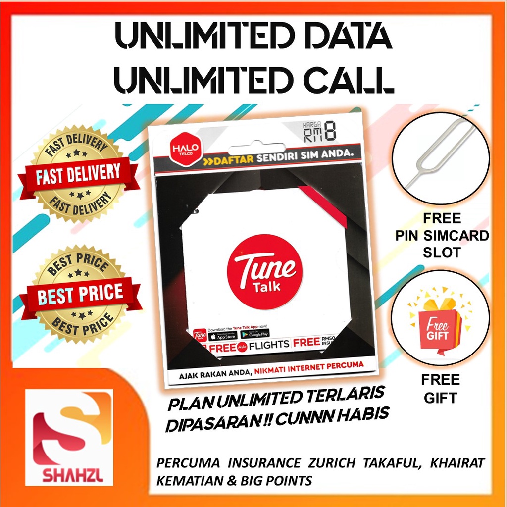 Tunetalk Halotelco Prepaid 4g Unlimited Data Unlimited Call Rm48 I 35gb Highspeed Data Unlimited Call Rm35 Shopee Malaysia