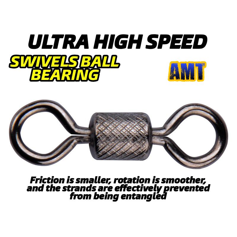 Swivels Ball Bearing Swivel with Safety Snap Solid Rings Rolling Swivel