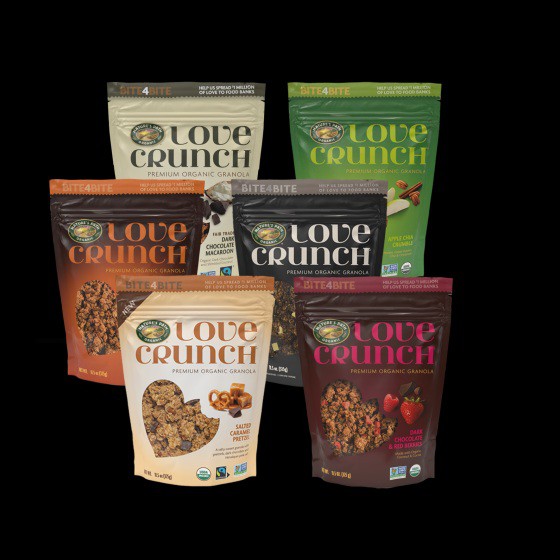 Natures Path Love Crunch Premium Organic Granola 325g - Cereal Apple Dark Chocolate Peanut Butter Berries No Cholesterol