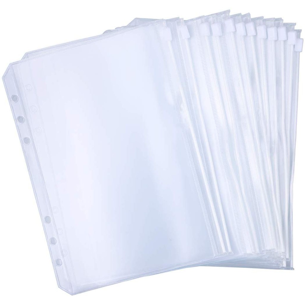 100 Pouches Perforated Shiny for ring binder 