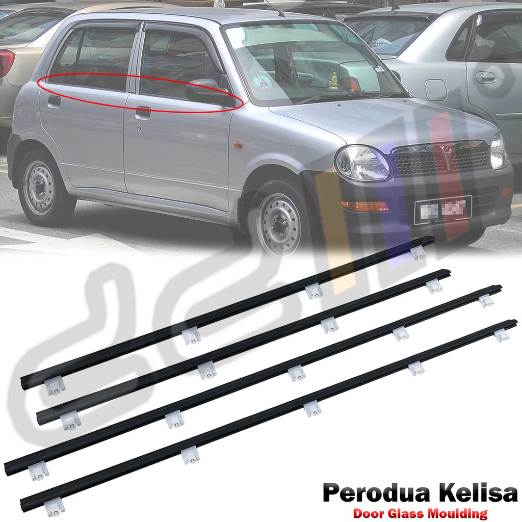 [Local Ready Stock] Door Glass Outer Moulding Window Trim For Perodua