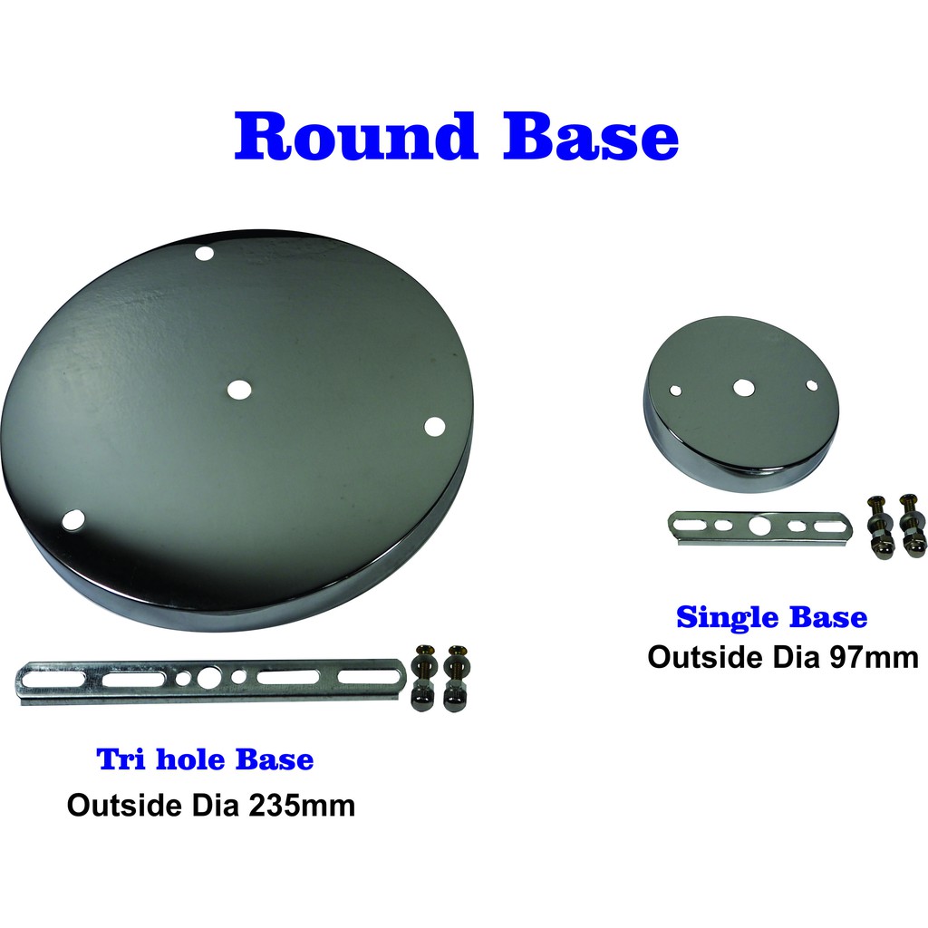 Lighting Round basesingle base & 3 lights base Shopee Malaysia