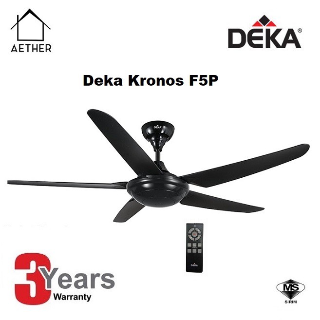 Deka DK10 5 Blade Ceiling Fan //Deka Kronos F5P //Panasonic Regulator