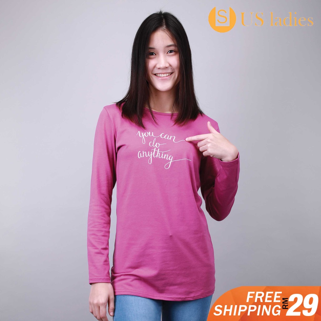 US Ladies Cotton Women Long Sleeve T-Shirt - Size M-5XL 1127000 Winter (1)