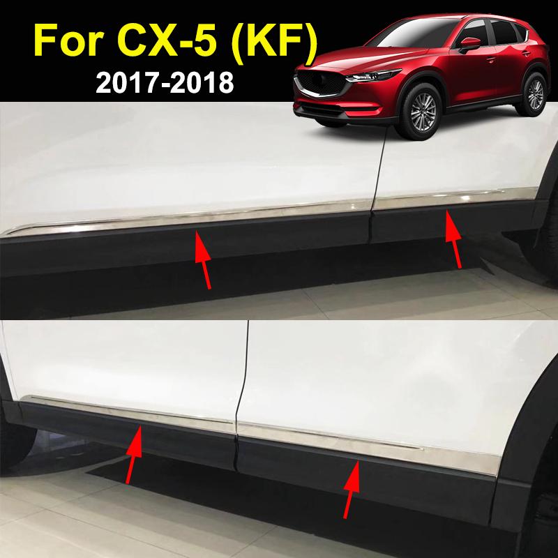 For Mazda CX-5 2017-2021 Chrome Side Door Body Molding Cover Anticollision Trim 