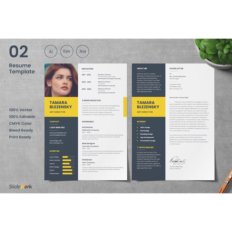 10 Modern Resume Cv Cover Letter Template Shopee Malaysia