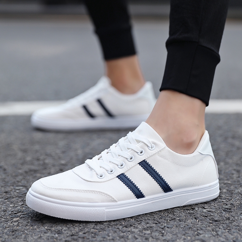 white flat shoes mens