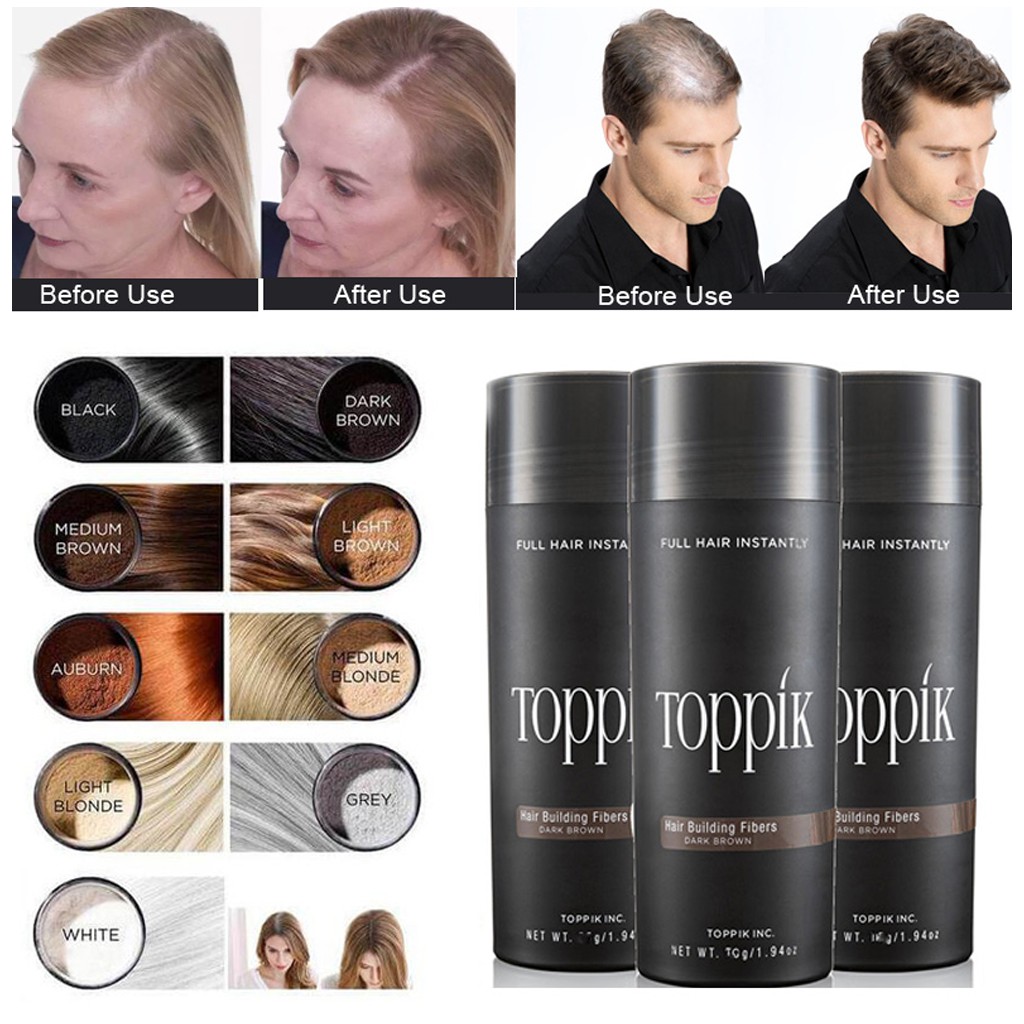 Toppik Hair Building Fibers 27 5 Gram Black Dark Brown Medium Light Brown