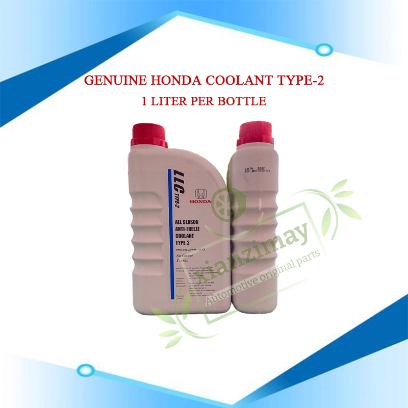 GENUINE HONDA COOLANT TYPE-2 (X2)-1 Botol 1liter | Shopee Malaysia