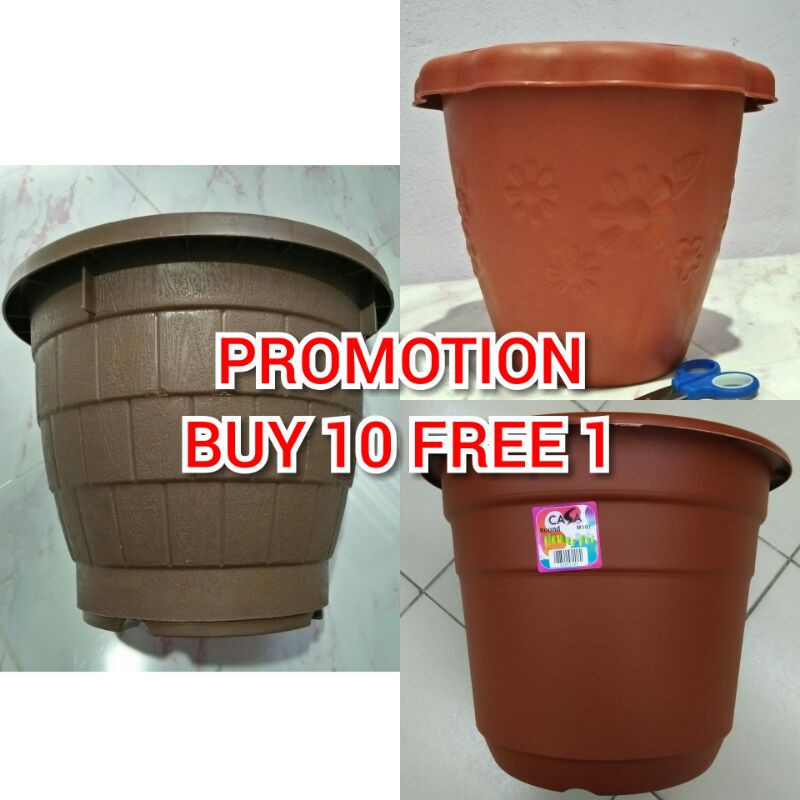 Lelong Plastic Flower Pot Pasu Bunga Plastik Besar Shopee Malaysia