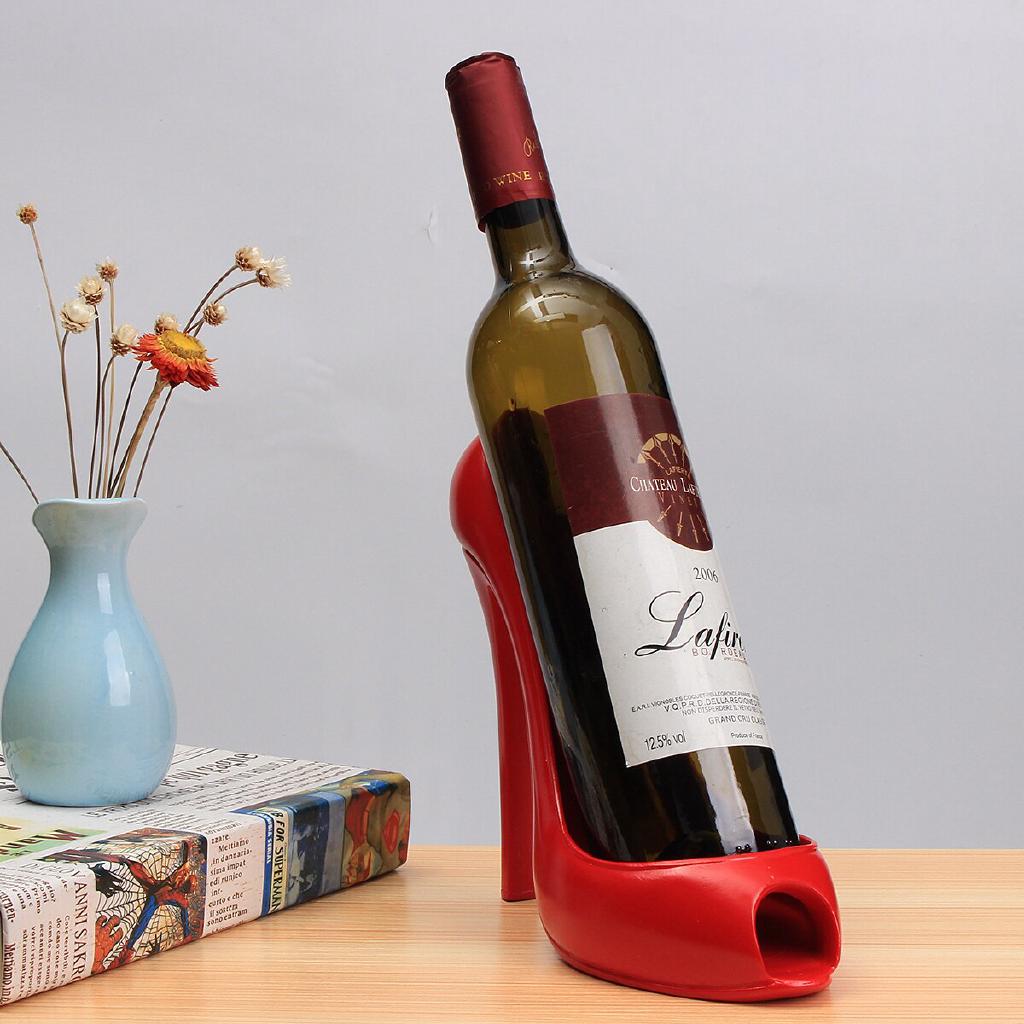 High Heel Shoe Wine Bottle Holder Hanger Red Wine Rack Support