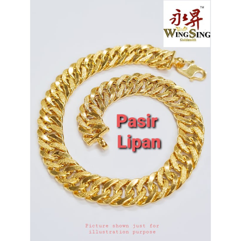 Buy Wing Sing 916 Gold Sandy Centi Bracelet Rantai Tangan Pasir Lipan Kait Sajat Emas 916 Seetracker Malaysia