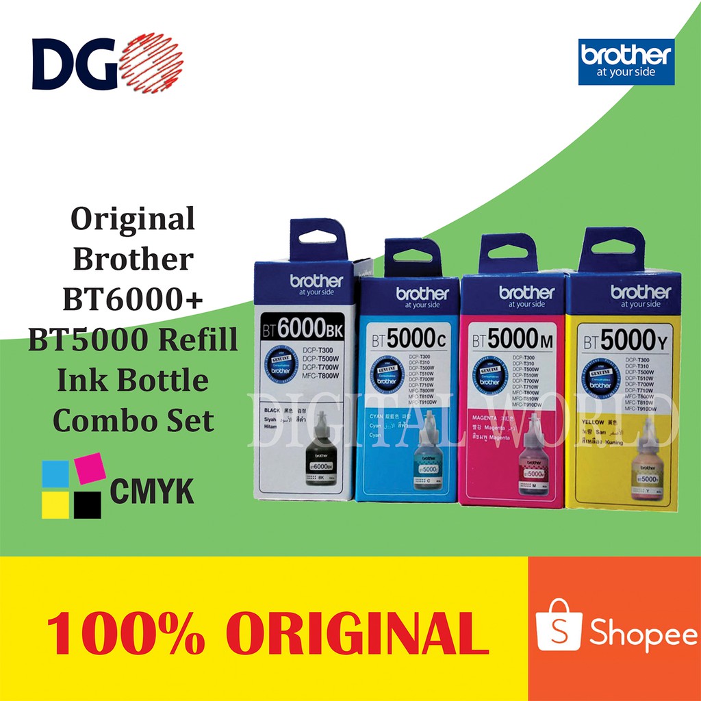 Original Brother BT6000+BT5000 Refill Ink Bottle Combo Set ...