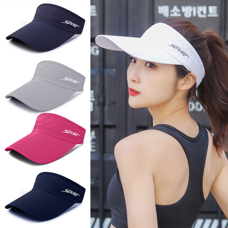 Adjustable Unisex Men Women Plain Sun Visor Sport Golf Tennis Breathable Cap Hat