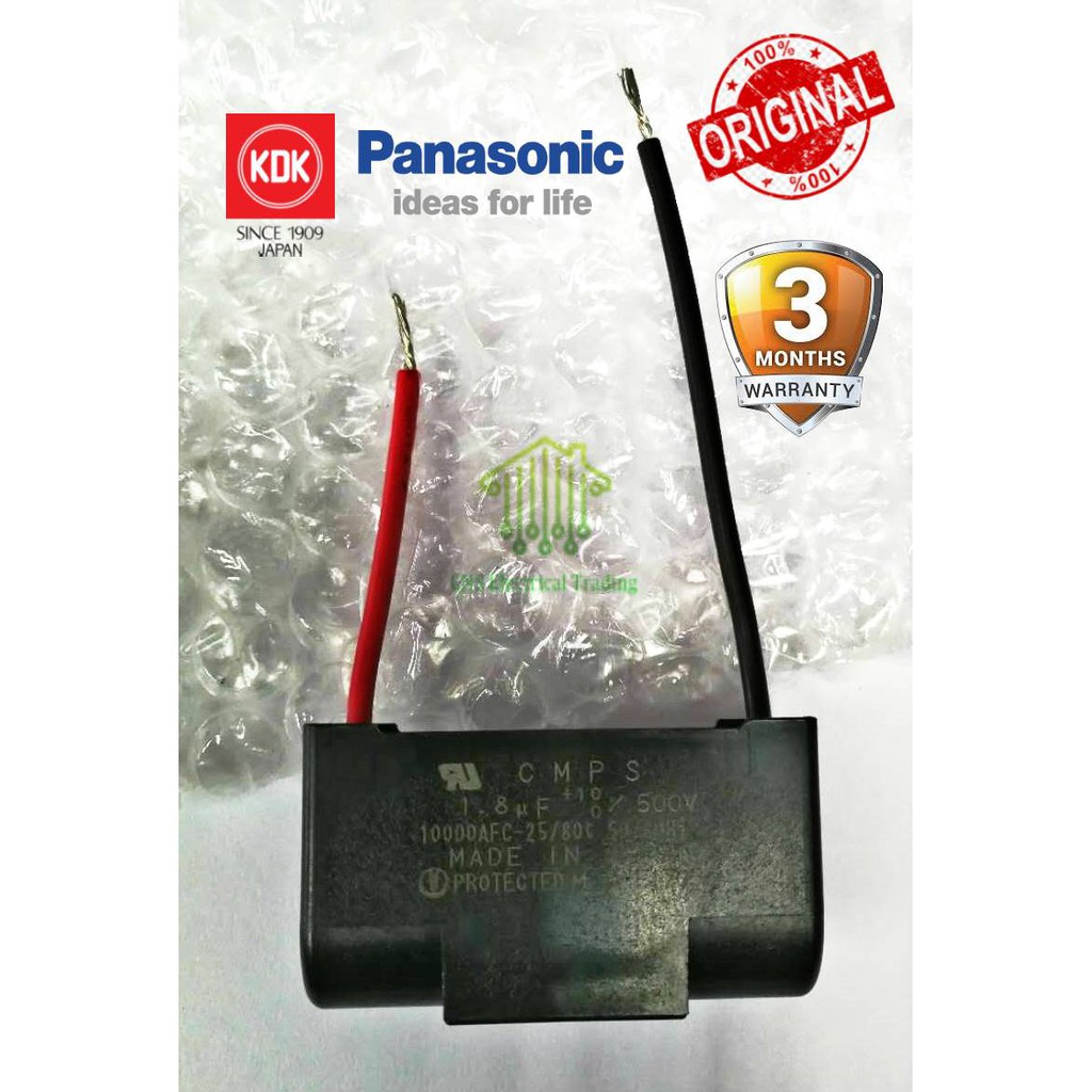 Kdk Panasonic Ceiling Fan Capacitor Condenser 1 8 µf Shopee Malaysia