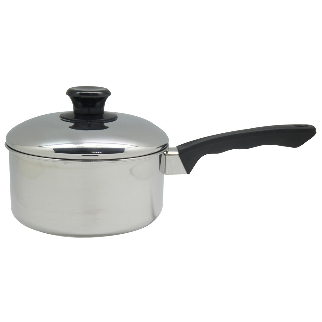 Stainless Steel Long Handle Cooking Pot / Sauce Pot with clad ...