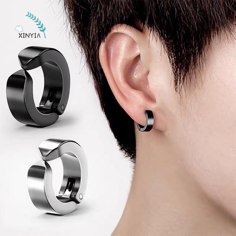 【XINYIA】Fashionable Titanium Steel Earrings Fake Earrings No Ear Holes Magnetic Ear Clip