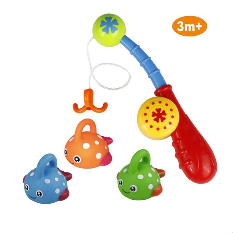 Ttt 4pcs Water Bath Fish Toy Baby Tub Toys Fishing Bathroom Kids Floating Float