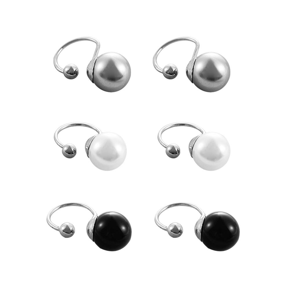 Fashion Metal Pearl Ear Cuff Earrings Women Non Piercing Cartilage Ear Clip