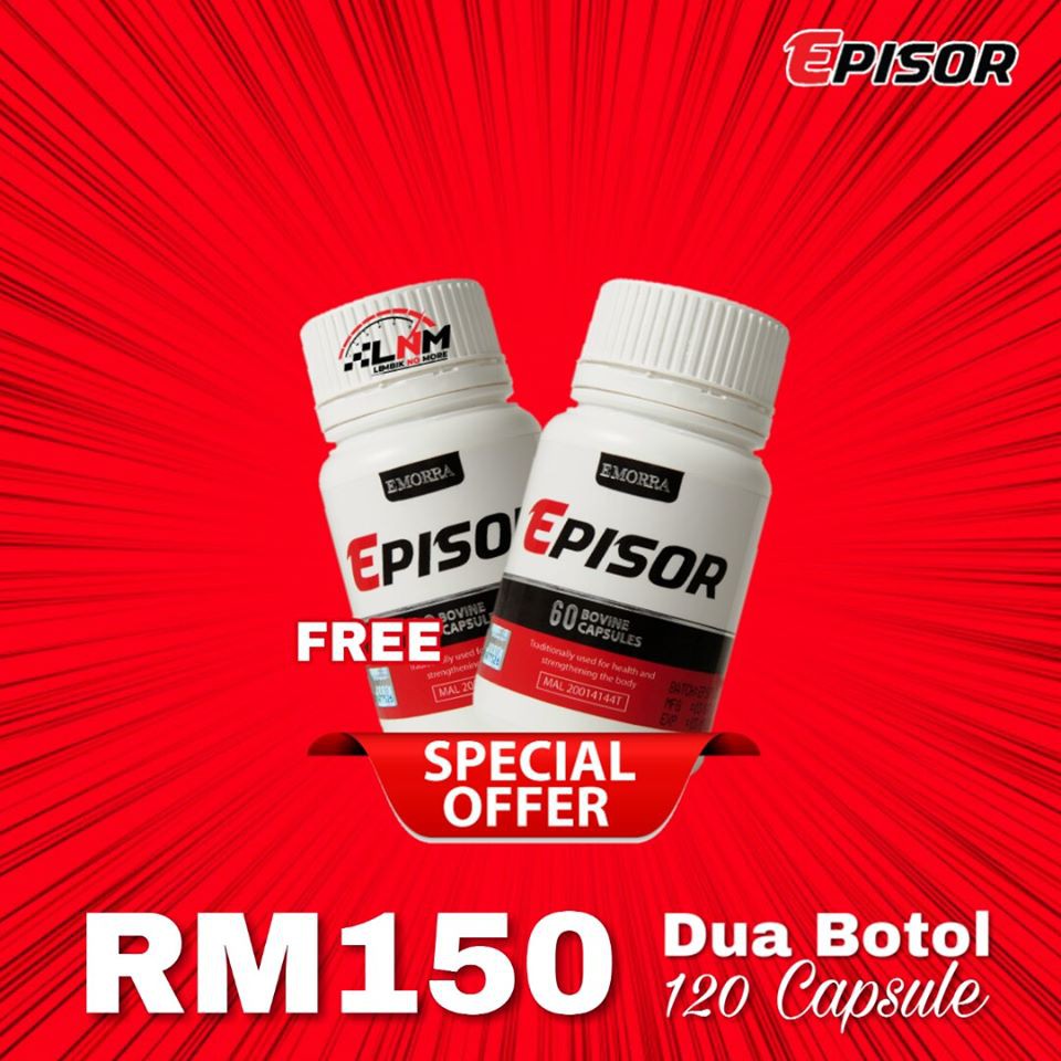 [Free Gift] EPISOR DUA BOTOL 120 KAPSUL LULUS KKM  Shopee Malaysia