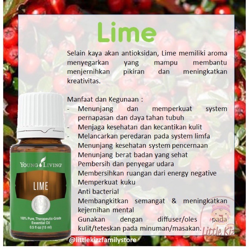 Lime Essential Oil Young Living 15ml Original Shopee Malaysia