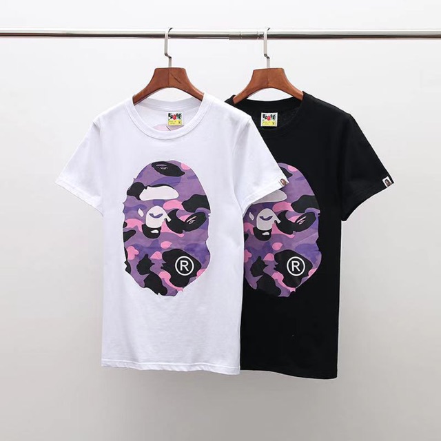 pink and purple bape shirt