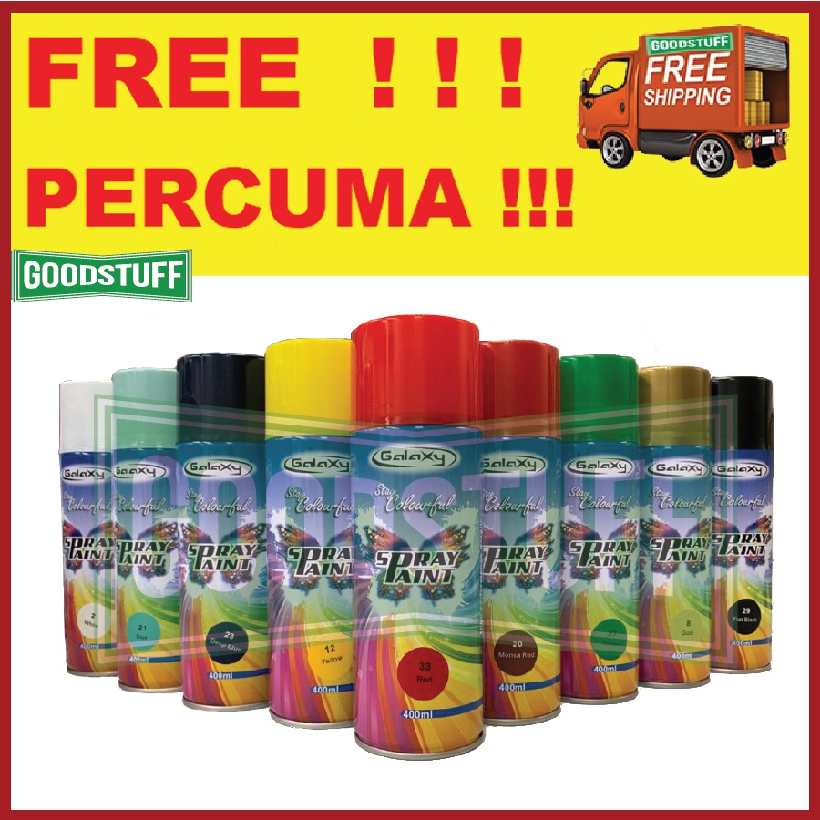 GALAXY SPRAY PAINT STANDARD COLOUR SPRAY WARNA BIASA WARNA MOTOR