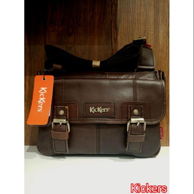 kickers leather sling bag