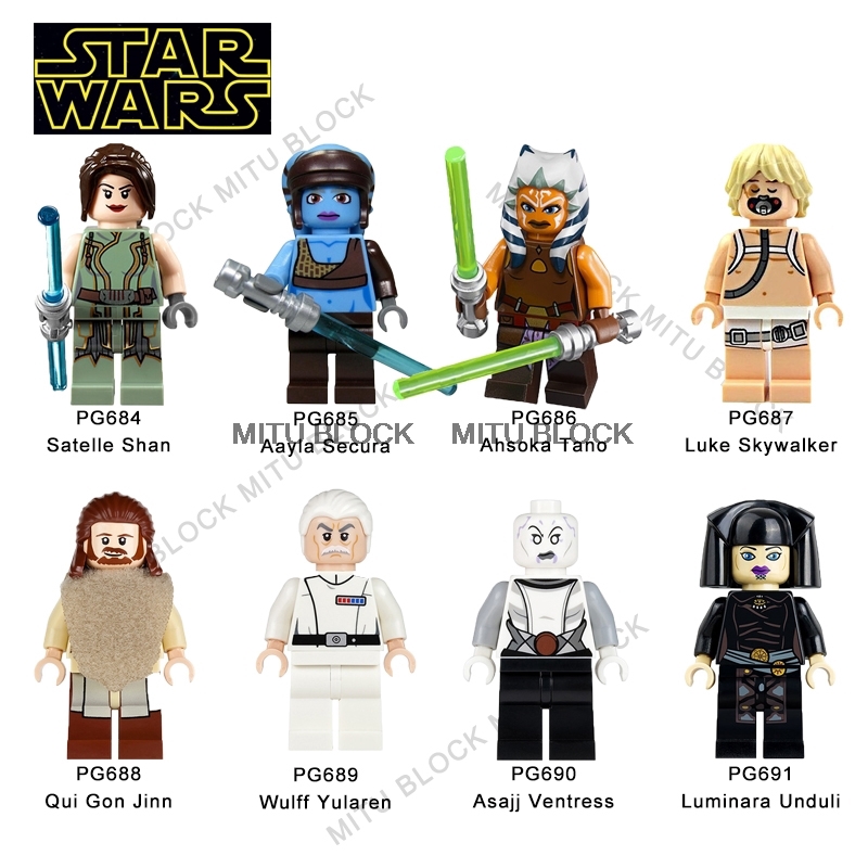 Star Wars Minifigures Darth Vader Obi-Wan Skywalker Jedi Ahsoka Mini figure Lego 