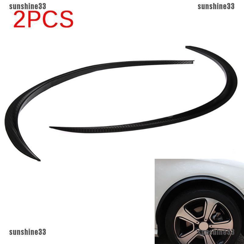 4x 28.7" Carbon Fiber Car Wheel Eyebrow Arch Lips Flare Fender Protector Tapes