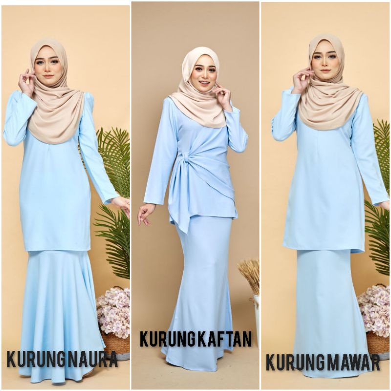 Hot Collections Baju Kurung Moden Kurung Kedah Tema Baby Blue Xs 3xl Plussize Bridesmaid Shopee Malaysia