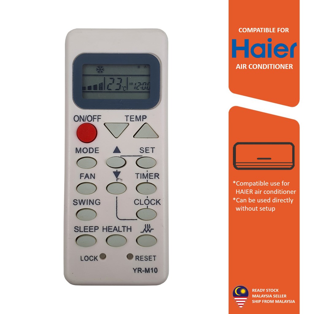 Haier Replacement For Haier Air Cond Aircond Air Conditioner Remote Control M10 Shopee Malaysia 2042