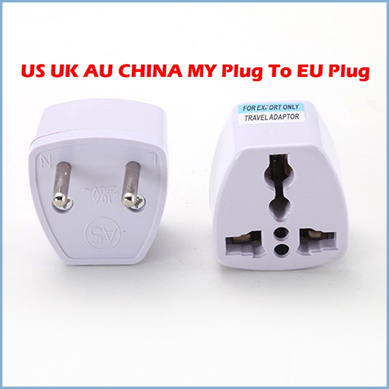 Travel Adapter Universal US UK AU CHINA MY Plug To EU Plug Euro Europe ...