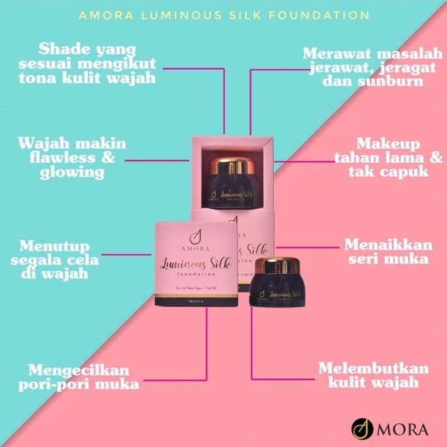 amora luminous silk foundation