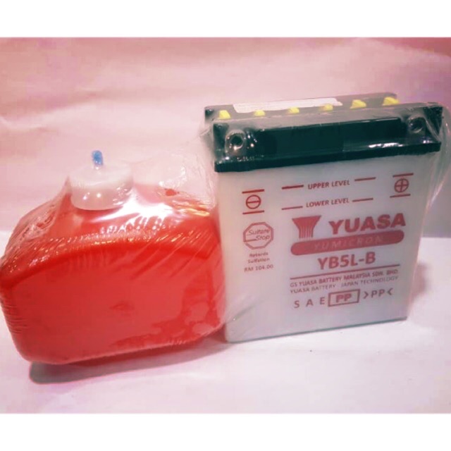 Yuasa Battery Yb5l B Modenas Kriss Starter Ct100 Ct110 Kriss120 Mr1 Ace115 Shopee Malaysia