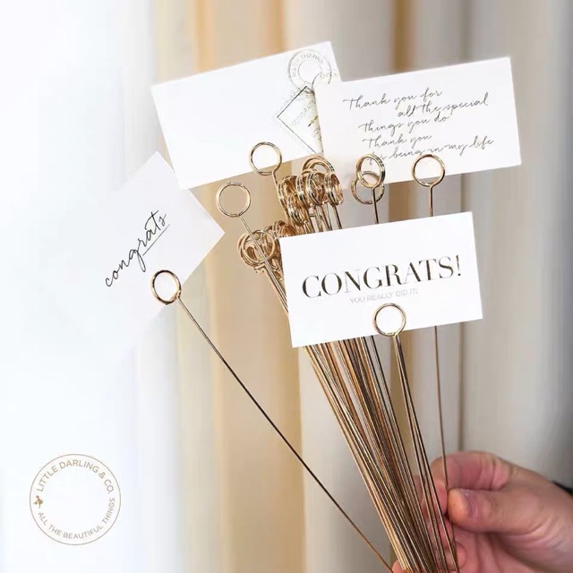 Flower stick floral arrangement stick wishing card holder stick